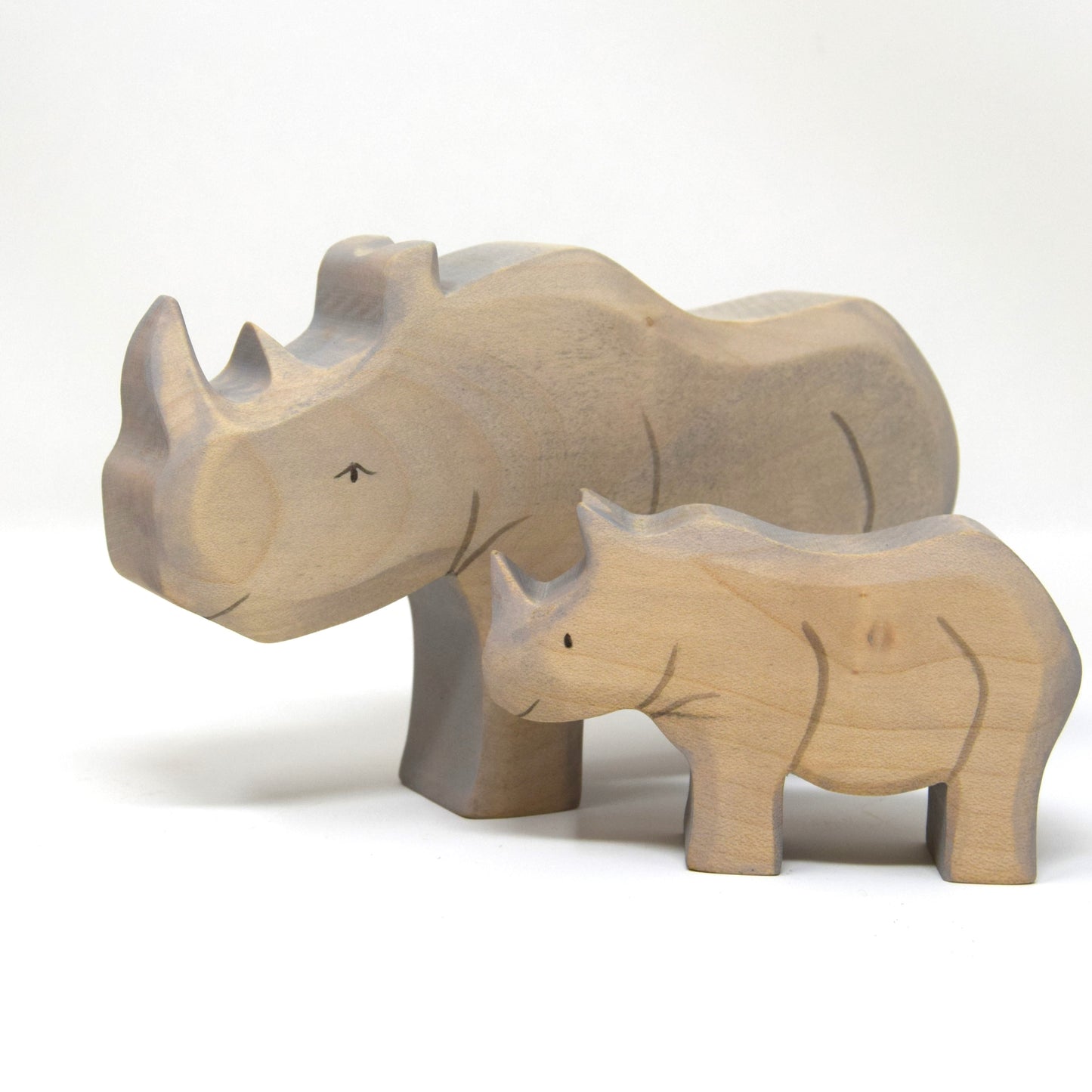 Wooden Rhino Calf