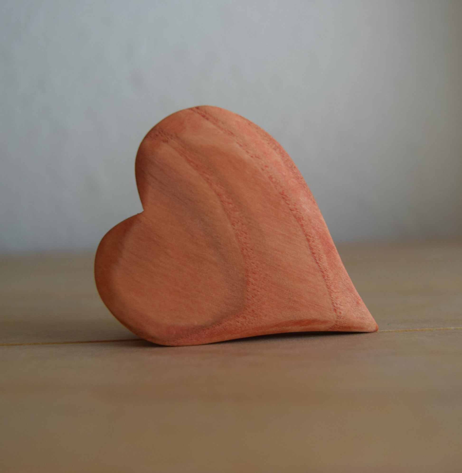 Small Single Wooden Heart in Red or Natural - Eric & Albert